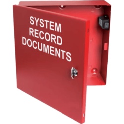 STI EM1212DOCU Caja Metalica Roja | Documentos De Registro Del Sistema | Con Unidad Flash USB-C | Cerradura De Boton | 12x12x4