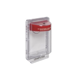 STI STI-1200-ES Protector de Policarbonato Super Resistente para Palanca de Incendio Texto en Espanol