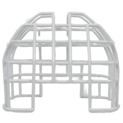 STI STI-9708 Protector De Rejilla Anti Vandalismo Y Golpes Accidentales Color Blanco Para Sirenas/Estrobos/Bocinas System Sensor Montaje En Superficie 7.49"Altox6.74"Anchox6.09"Profundidad
