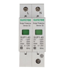 SUNTREE SUP1H40/220VAC/2P Supresor de Picos Transitorios de Voltaje Disenado Para Sistemas Fotovoltaicos Uso en Corriente Alterna 220 Vca 2 Polos.