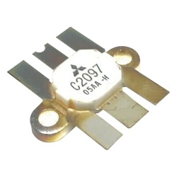Syscom 2SC2097 Transistor de Silicio NPN Epitexial 30 MHz 13.5 Vcc 70 Watt T-40E.