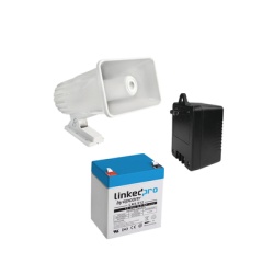 Syscom 4A16V30W Kit de accesorios con Bateria 5.5 Ah Transformador 16.5Vca y sirena de 30 watts