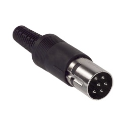 Syscom CP-1060-ND Conector Mini-DIN Plug Circular de 6 Posiciones Pin Machos para Cable.