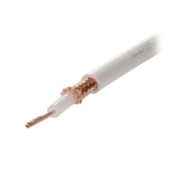 Syscom LPRG58AU/100 Carrete de 100 Metros (328.08 Pies) de Cable Tipo RG58AU con Forro Blanco