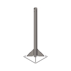 SYSCOM TOWERS SB-MPR-4M Mastil de 4 metros por 2" de Diametro. Galvanizado por Inmersion en Caliente.