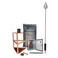 TOTAL GROUND KDA-03 Kit de Pararrayo con Punta con Diametro de Proteccion de 200 metros.