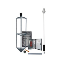 TOTAL GROUND KDA05AI Kit de Pararrayo con Punta con Diametro de Proteccion de 300 metros fabricada en Acero Inoxidable