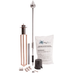 TOTAL GROUND KIT-MASTER-PE06-INOX Kit Pararrayo con Punta de Aluminio con Avance de Cebado de 6 m. y Accesorios de Instalación en Torre.