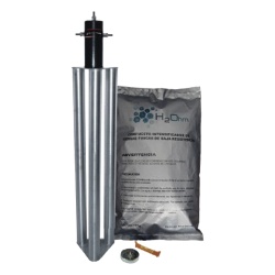 TOTAL GROUND TG-100-ABAI Kit Antivandalico de Puesta a Tierra de 100 Amperes con Electrodo Filtro y Compuesto H2Ohm.