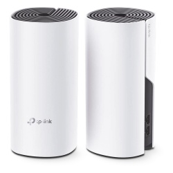 TP-LINK DECOM4-2PACK KIT 2 Routers Inalambricos MESH Interior para Hogar / Doble Banda Wi-Fi 5 AC1200 Mbps / 2 Puerto Gigabit WAN/LAN / 2 Antenas Internas / Administracion Mediante la App Deco (iOS An