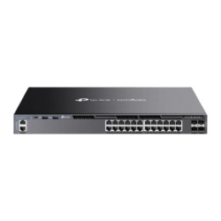 TP-LINK SG6428X Switch Omada L3 SDN Administrable / 24 puertos Gigabit y 4 puertos SFP+ / Funciones RIP VRRP Servidor DHCP / Administracion centralizada OMADA / Fuente Redundante
