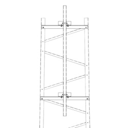 Trylon TRY-TFM5 Brazo para Seccion #5 Torre Titan con Herrajes y Mastil de 6 (1.8m).