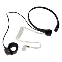TX-780-M06 Micrófono de Garganta / Cancelación de Ruido por Vibración / Audífono Acústico Transparente / PTT de Anillo / Cable PU Reforzado con Kevlar / Compatible con Motorola XTS
