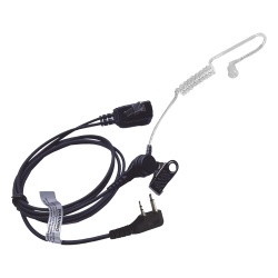TX PRO TX-EHIAV2S Micrófono-Audífono / Tubo Acústico Transparente / Conector 2 Pines / PTT de Solapa / Cable Kevlar / Compatible ICOM