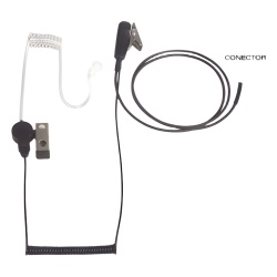 TX PRO TXEHMAV2 Micrófono-Audífono de Tubo Acústico / Grado Médico / PTT de Alta Resistencia / Cable Kevlar / Conector 2 Pines