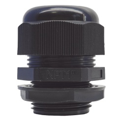 TX PRO TXG-PG-100NBK Conector Glándula Plástico / Rosca NPT 1" (25.4 mm) / Rango de Cable 16-22 mm / Color Negro / 7 Dimensiones Precisas