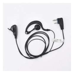 TXEHIS Micrófono-Audífono / Gancho Ajustable / PTT de Solapa / Cable Kevlar / 2 Pines / Compatible ICOM