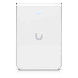 UBIQUITI U6-IW Access Point / WiFi 6 / 2.4 y 5 GHz / 5.3 Gbps / 4 Puertos GbE RJ45 / PoE In+Out / Montaje en Pared