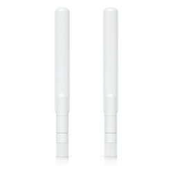 UBIQUITI UACC-UK-ULTRA-OMNI-ANTENNA-AO Par de Antenas Omnidireccionales / Doble Banda / 2.4 GHz 3 dBi / 5 GHz 4 dBi / IPX6 / 6.1 x 0.6 x 0.6 pulgadas