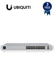 UBIQUITI UBI1850002 UBIQUITI USW-PRO-24-POE - UniFi Switch Gigabit PoE PRO con 24 puertos PoE Gigabit Ethernet 2 puertos SFP 400W de potencia PoE pantalla informativa compatible con PoE at y PoE