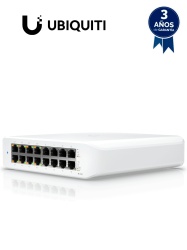 UBIQUITI UBI1850006 UBIQUITI USW-LITE-16-POE - Switch UniFi Lite PoE administrable con 16 puertos 10/100/1000 Mbps y 8 puertos 802.3af/at con un presupuesto PoE de 45W