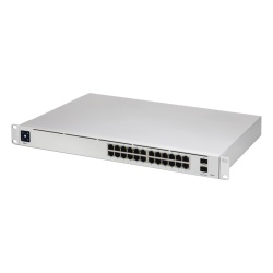 UBIQUITI USW-PRO-24 Switch Capa 3 / 24 Puertos Gigabit RJ-45 / 2 Puertos 10G SFP+ / 88 Gbps / 1U Rack / 1.43 x 11.63 x 17.42 pulgadas