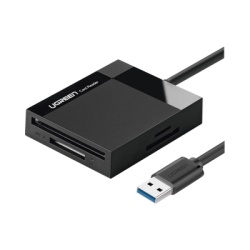 UGREEN 30333 Lector de Tarjetas USB-A 3.0 a CompactFlash (CF)/ MemoryStick (MS)/ TransFlash (TF)/ SecureDigital (SD) | 4 en 1 | 5Gbps | Hasta 2TB | Soporta Windows/Mac OS/Linux/Android | Lectura de ta