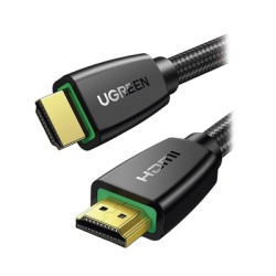 UGREEN 40412 Cable HDMI 2.0 de Nylon Trenzado / 5 Metros (16.40 Pies) / 4K@60Hz / HDR / 3D / HEC (Canal Ethernet HDMI) / ARC (Canal de Retorno de Audio) / Color Profundo de 48 Bits / Audio de 32 Canal
