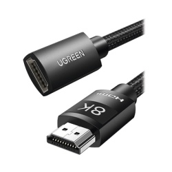 UGREEN 40447 Cable de Extension HDMI 8K | 1 Metro (3.28 Pies) | Macho a Hembra | HDMI 2.1 | 8K@60Hz | Nucleo de Cobre Puro 28AWG | Soporta la Conexion de Hasta 3 Metros (9.84 Pies) de Largo en HDMI 2.