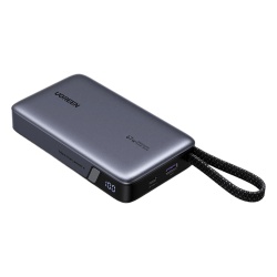 UGREEN 55996B Power Bank 20000mAh / 67W USB-C con Cable Integrado / 1C1A / PD3.0 PPS QC4.0 / Bateria 72Wh Li-ion 21700 / Carga Rapida 65W / PC+ABS V-0