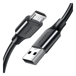 UGREEN 60138 Cable USB-A a Micro USB | 2 Metros (6.56 Pies) | Tecnologia de Carga Rapida Qualcomm / QC 3.0/2.0 | Recarga hasta 18W | Transmision de Datos hasta 480Mbps | Tecnologia de Carga Segura | H