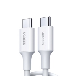 UGREEN 60518 Cable USB-C a USB-C | 1 Metro | Carga Rapida de hasta 60W | Transferencia de datos de 480 Mbps | PD3.0 | QC 4.0/3.0/2.0 | FPC | AFC | Duradero y Flexible| Caja ABS | Cubierta de TPE | Col