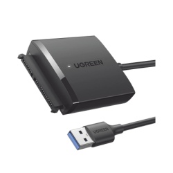 UGREEN 60561 Adaptador USB 3.0 a SATA III | Compatible con Disco Duro HDD y SSD de 2.5" y 3.5" de hasta 12 TB | Velocidad USB 3.0 de hasta 5 Gbps | Alta Velocidad con UASP & TRIM | Cable de 50 cm.