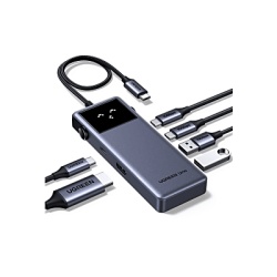 UGREEN 75177 Hub USB-C 6 en 1 / HDMI 4K@60Hz / 3 Puertos USB-A 5Gbps / Carga PD 3.0 100W / Compatibilidad Universal Windows-macOS-Linux / Diseno Compacto