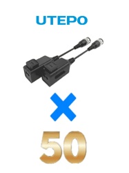 UTEPO TVT4450045 UTEPO UTP101PHD6PAK50 - 50 pares de transceptores pasivos HD diseno para empalmes ordenados distancias CVI: 720p a 300m 1080p a 250m 4MP a 200m 4K a 150m