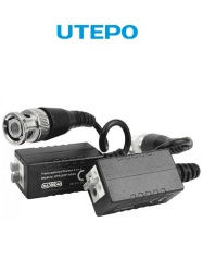 UTEPO TVT445035 UTEPO UTP101PHD4B - Par de transceptores pasivos (Video Baluns) soporta 4MP a 200m 1080p a 250m 720p a 300m en CVI. Compatible con HDCVI TVI AHD y CVBS. Incluye 2 terminales Push p