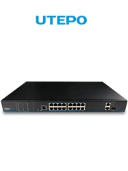 UTEPO UGC182014 UTEPO UTP1SW1602TSPOE - Switch PoE 16 puertos PoE Fast Ethernet 1 puerto combo Gigabit SFP/RJ45 1 puerto Gigabit RJ45 802.3af/at PoE 180W