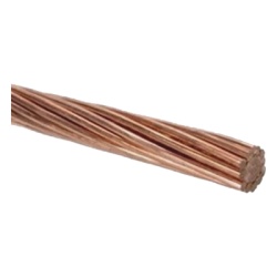 VIAKON A083/50 Cable de Cobre Desnudo Semiduro 7 Hilos Cal. 1/0 AWG Rollo 50 m.