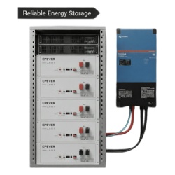VICTRON ENERGY VICTRONKIT4K Kit Inversor Cargador de 4 kW con Salida de 110 Vca y respaldo de 20 kWh en bateria de LiFePO4