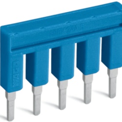 WAGO 2002-410/000-006 Puente Electrico / 10 Polos / Aislado Azul / 25A 800V / Certificacion Ferroviaria / Material Rodante DIN EN 50155 / Resistente a Vibracion y Choque