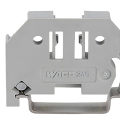 WAGO 249-116: tope de cierre sin tornillos de 6 mm de ancho para riel DIN 35
