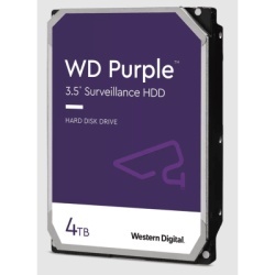 Western Digital (WD) WD44PURZ Disco Duro WD Purple Surveillance / 4TB / SATA 6Gb/s / 3.5" / Tecnologia AllFrame / 180TB ano Workload / Soporte 64 Camaras HD / 16 Bays / Componentes Anti-Corrosion / 3
