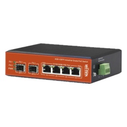WI-TEK WI-PS306GF-IV2 Switch Industrial PoE++ y pasivo de 24V no administrable con 6 puertos Gigabit + 2 SFP combo