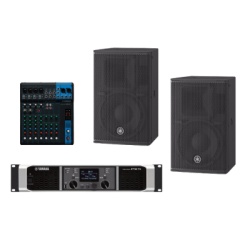 YAMAHA CHR10KIT/PA Kit Refuerzo Sonoro y Mixer | Incluye 2 Bocinas CHR10 | Amplificador PX5 | Mezclador MG10 | Ideal para PA