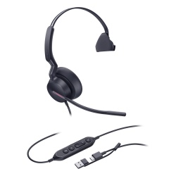 YEALINK UH46-MONO-TEAMS-USB-C/A Diadema Alambrica Yealink UH46 Mono USB-C/A Certificada con Microsoft Teams
