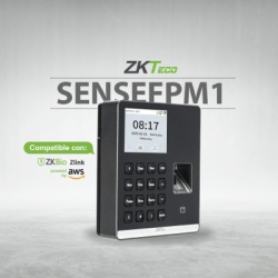 ZKTECO SENSEFPM1 Terminal Biometrica de Asistencia / Huella Digital y RFID / 500 Usuarios / Pantalla 2.8" / WiFi / ZKBio Zlink / USB