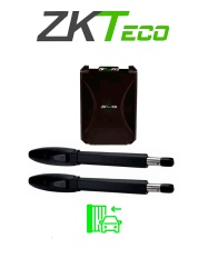 ZKTECO ZKT0970004 ZKSW300DCB - Kit de Pistones de Aluminio Para Puertas Abatibles de Doble Servicio Soporta 300 kg por Puerta Instalacion Sencilla sin Soldadura Accesorios Incluidos Alimentacion