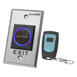 AccessPRO ACCESK1LTR Boton de Salida sin Contacto con Control Remoto / Iluminacion LED / Distancia de Deteccion Touch Ajustable
