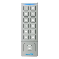 AccessPRO PRO-KEYPAD-H1 Teclado Autonomo / Diseno Slim Metalico / 1000 Tarjetas y Contrasenas / Exterior IP65 / Lector de Tarjetas Prox EM / Salida Wiegand