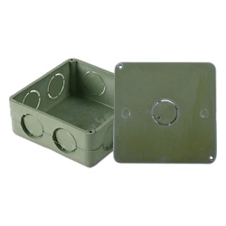 AMANCO-WAVIN ATUP-100CYT Caja Cuadrada y Tapa para Tuberia PVC Conduit de 1".